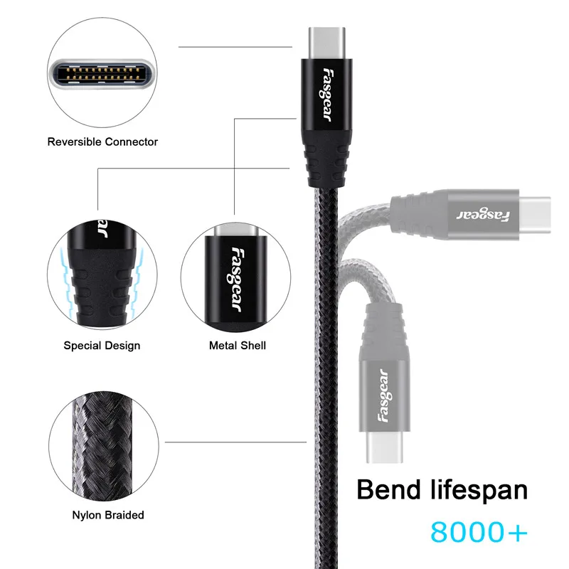 Fasgear Kabel USB B do drukarki 5M Kabel USB C do USB B do drukarki Canon Epson HP Samsung Skaner Kabel USB do drukarki Kabel Midi