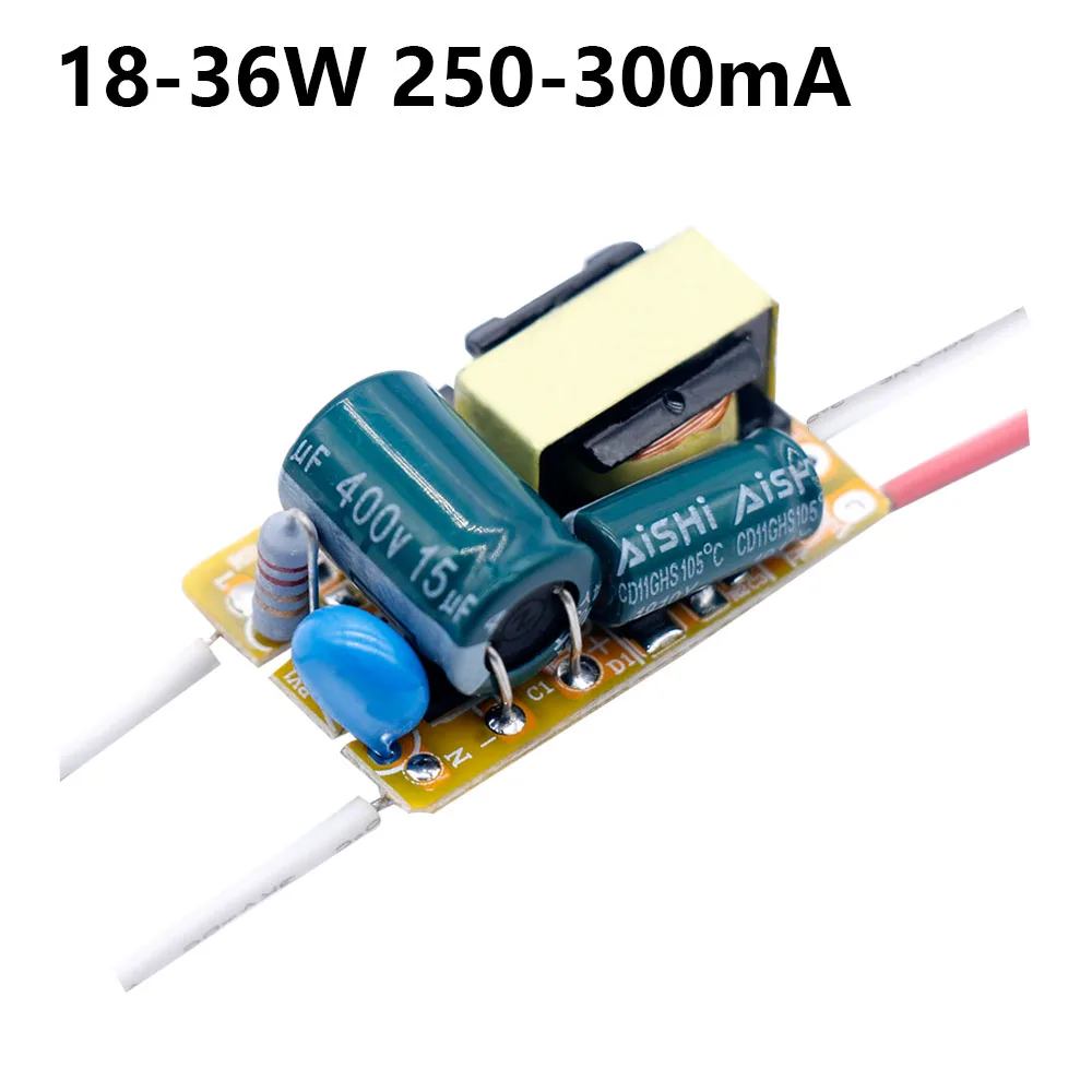 18-36W 250-300mA sterownik LED nieizolowane wbudowane napięcie wyjściowe 50-120V dla lampy LED