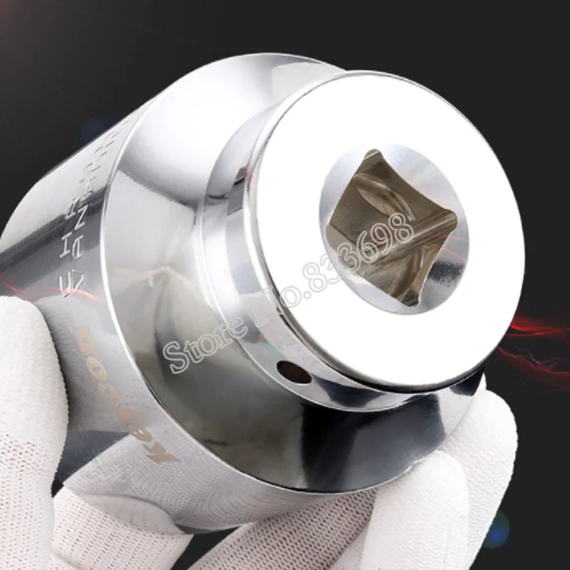 Llave de tubo de 6 puntos para reparación de motocicleta y bicicleta, cabeza de llave de impacto de 17-65mm, adaptador de enchufe de trinquete hexagonal pesado de 3/4"