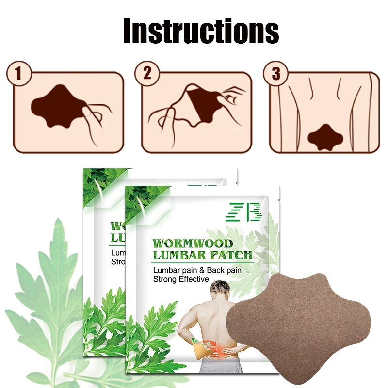 12PCS Wormwood Back Medical Sticker Lumbar Spine Plaster Pain Relief Patch Arthritis Neuralgia Acid Stasis Moxibustion Patches