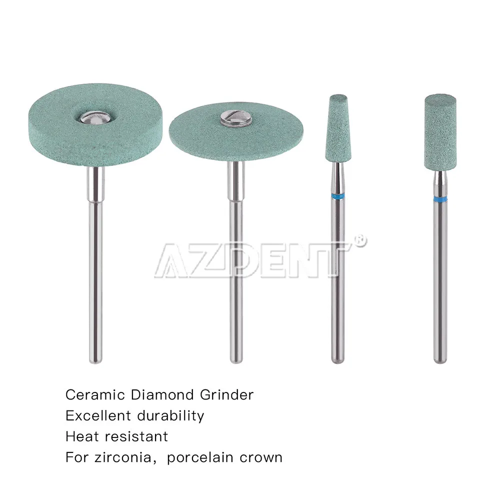 AZDENT Dentallabor-Polierer, Keramik-Diamant-Schleifkopf, Steinschleifer, Zirkonoxid-Keramik, Kronen-Polierer, 2,35 mm, schnelles Polieren – Detail 1