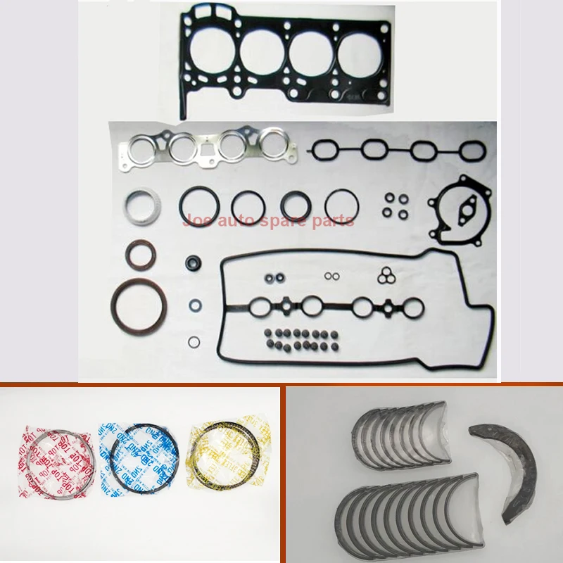 1SZ 1SZFE Engine Full gasket set kit crankshaft connecting rod bearing piston ring for Toyota YARIS / VITZ  ECHO Hatchback 1.0L