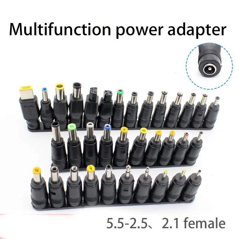 Universal 5,5 mmx 2,1mm DC AC Multifunktions Power Adapter Tipps Stecker Kits für Lenovo Thinkpad Laptop Netzteil Stecker 34PCS