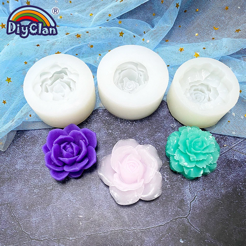 Meat Plant Flower Model Silicone Mold Candles Home Decoration Baking Tool Holiday Atmosphere Candle Making Mould