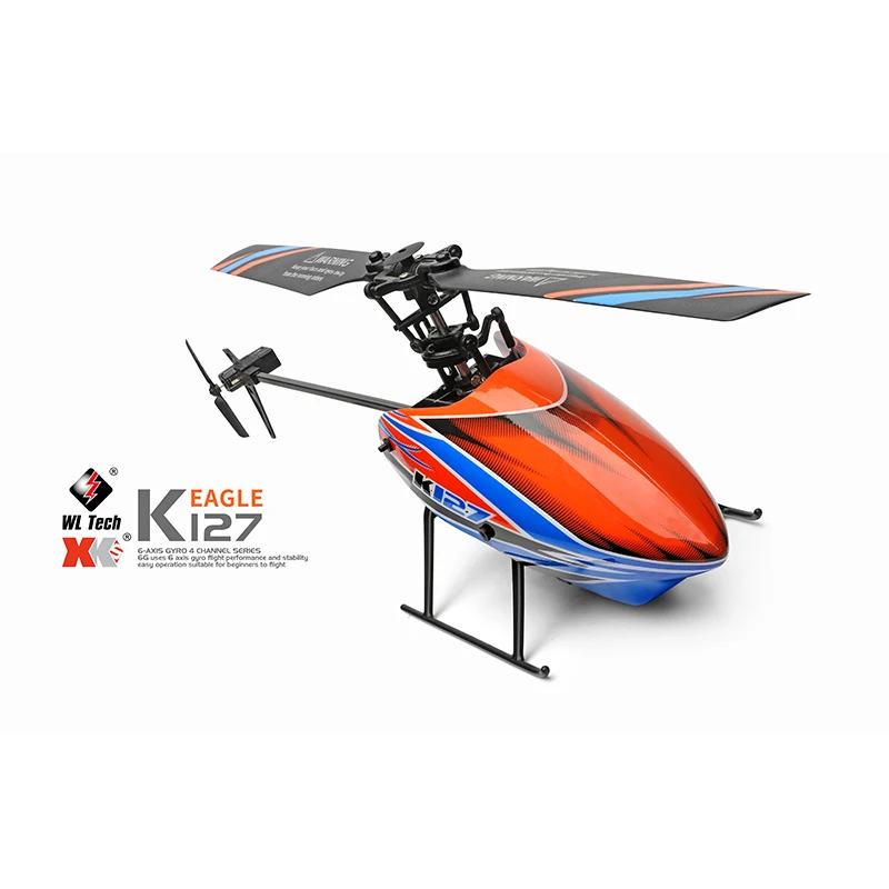 WLtoys Helicopters K127 2.4Ghz 4CH 6-Aixs Gyroscope Single Blade Propellor Gyro Mini RC Helicotper dla dzieci Prezent RC Toys V911