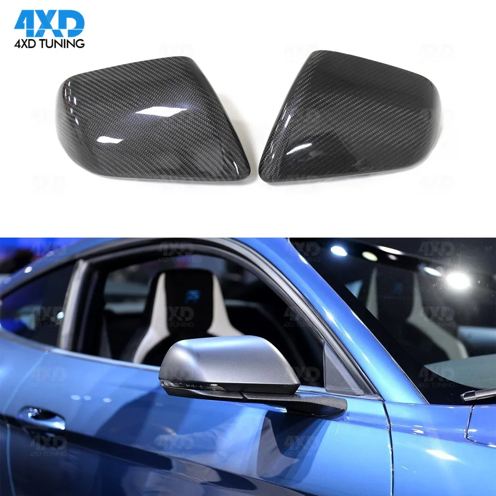 Dry Carbon Mirror Cover For Ford Mustang RearView Mirror Cover with Tuning Light Europe & America Model 2014 2015 2016 2017 2018 - Image 6
