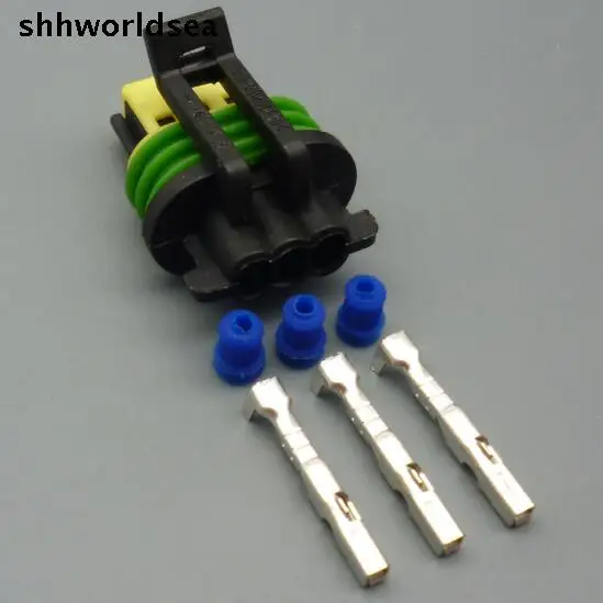 

worldgolden 5/30/100sets 3p 1.5mm auto cable wire terminals connector