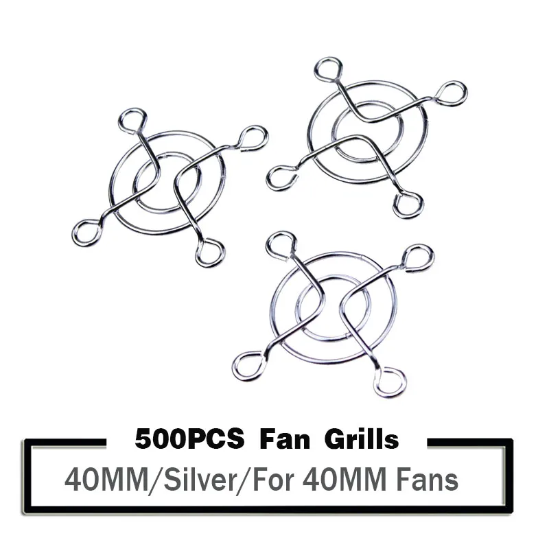 500 Pieces 1.57inch 40mm 4CM Metal Fan Guard Protective Fan Grill for 40mm Cooling Fan 40x40mm