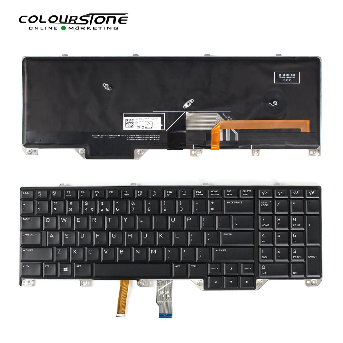 

US Laptop Keyboard For Dell Alienware 17 M17 R4 R5 P31E NSK-EE1BC CN-0X46WH DFS00 PK1326T1B45 English Black With Backlit