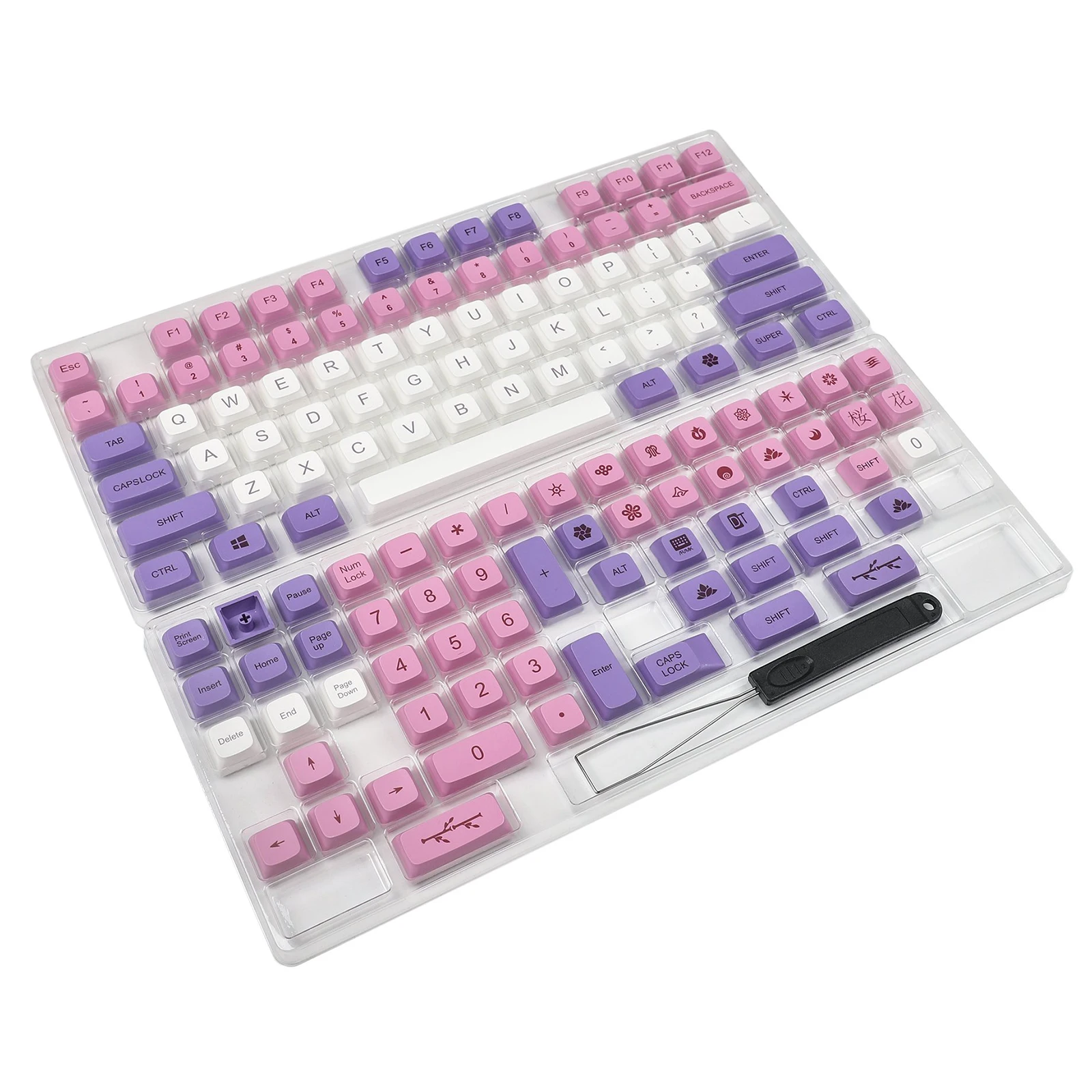 ZDA 134 Key Hana Keycap Dye Sub PBT Keyset ANSI 61 64 68 84 96 Mechanical Keyboard GK61 TD68 KBD75 YMD96 ID80 Laptop