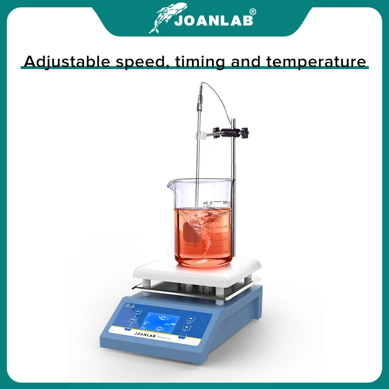 JOANLAB Heating Magnetic Stirrer Hot Plate Lab Stirrer Digital Display thermostat Mixer Lab Equipment 1/3L 5L 220v With Stir Bar