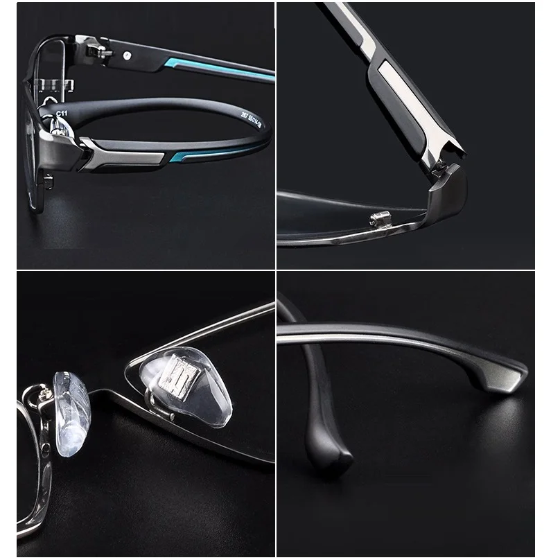 Vazrobe Titanium Eyeglasses Frame Men Reading Glasses Male Anti Blue Light Brand Spectacles for Prescription Diopter 0 +150 200