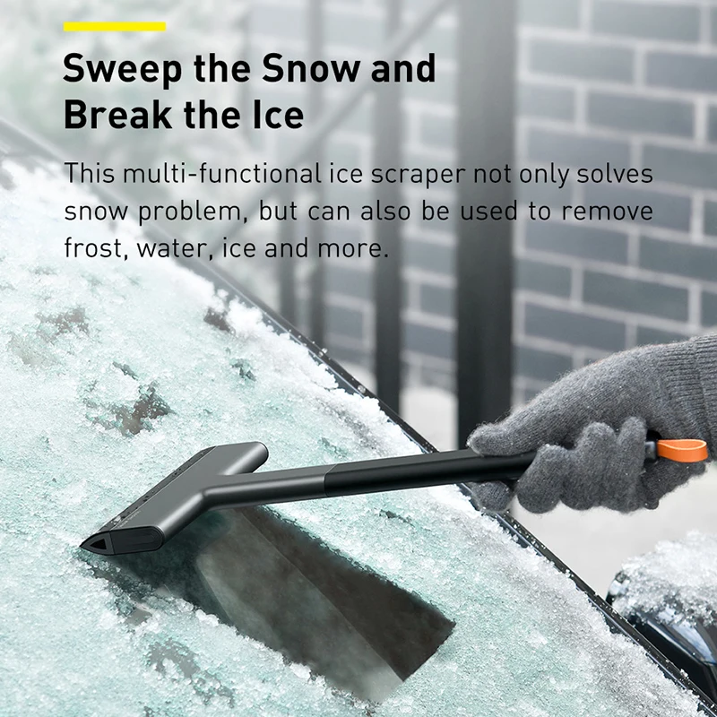 Baseus – grattoir à glace pour pare-brise de voiture, déneigement, outil de raclage, brise-glace, pelle à neige