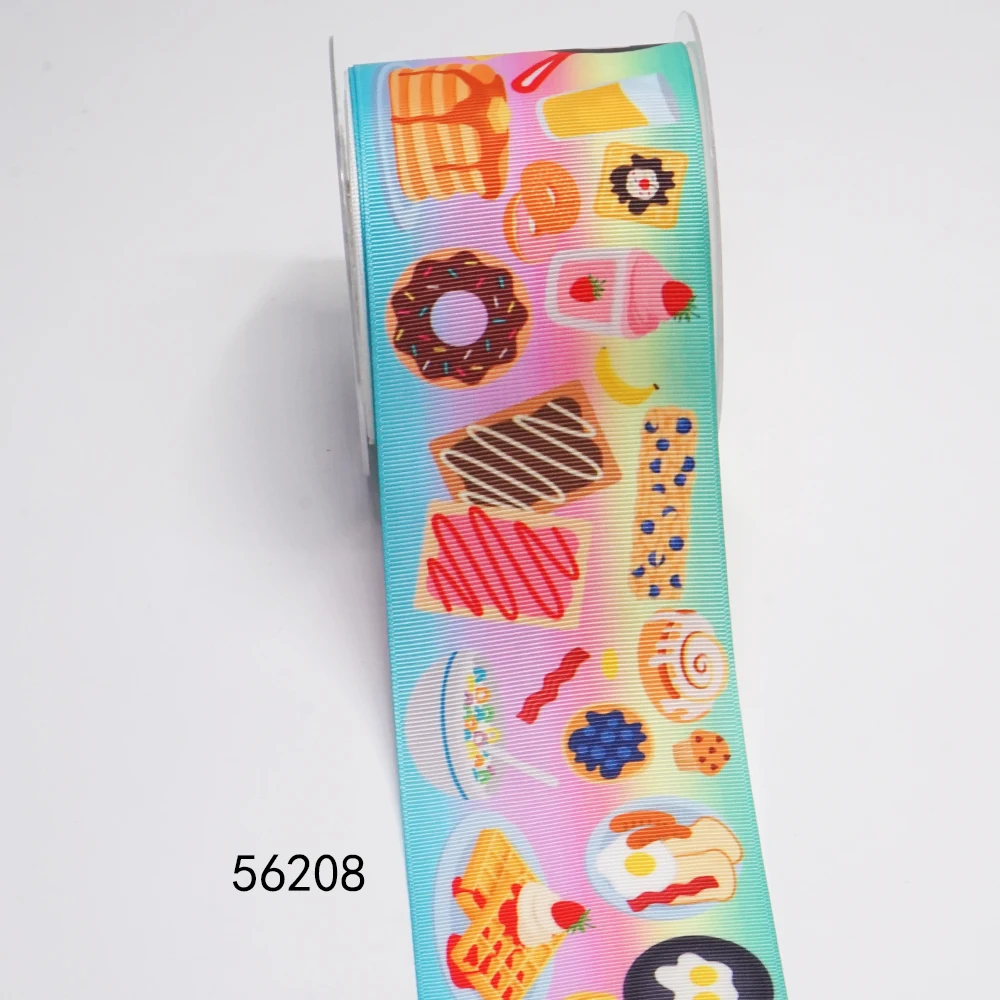 DIY Cartoon Food Printed Grosgrain Ribbon For Craft Supplies Sewing Accessories 5 Yards, Planar Resins 10 Pieces. 55717