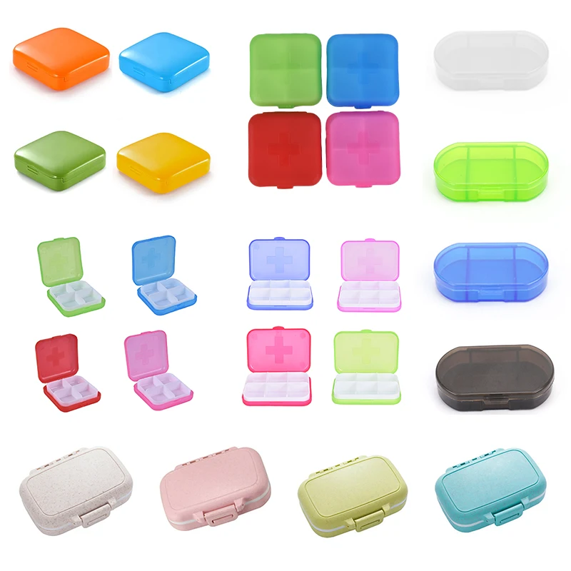 Travel Organizer Pill Dispenser Container Pill Case Plastic Tablet Candy Box Portable Storage Tablet Holder Health Care 1pc