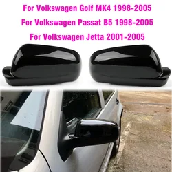 Rearview Mirror Covers For Vw Golf Mk4 Passat B5 1998-2005 Jetta 2001 2002 2003 2004 ABS Carbon Fiber Gloss Black