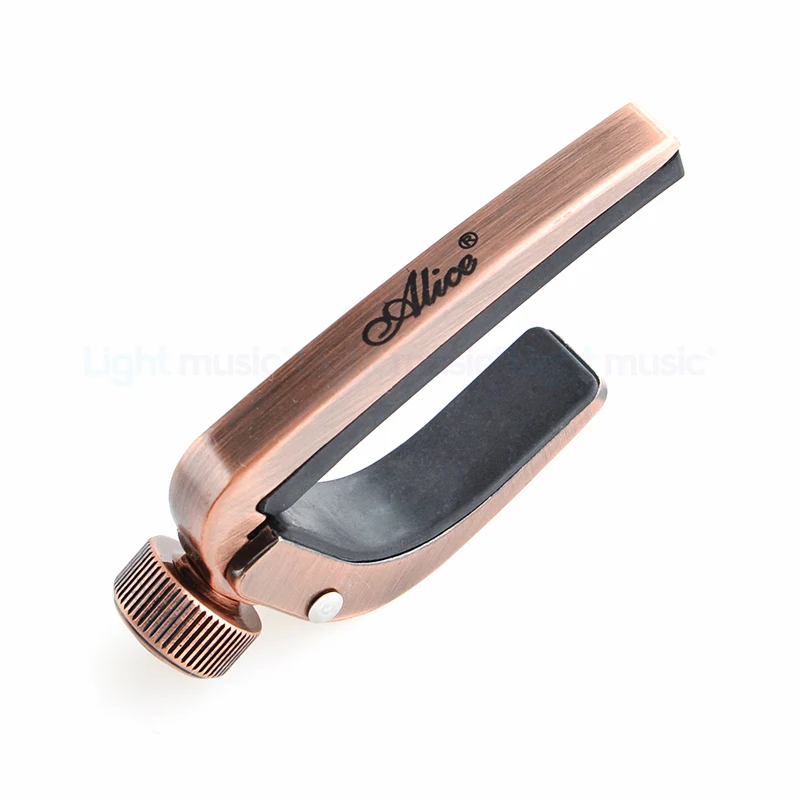 Alice A007J Adjustable Roller Metal Guitar Capo Clamp Key Capotraste for Acoustic Electric Guitar Zinc Alloy Pearl Chrome Bronze