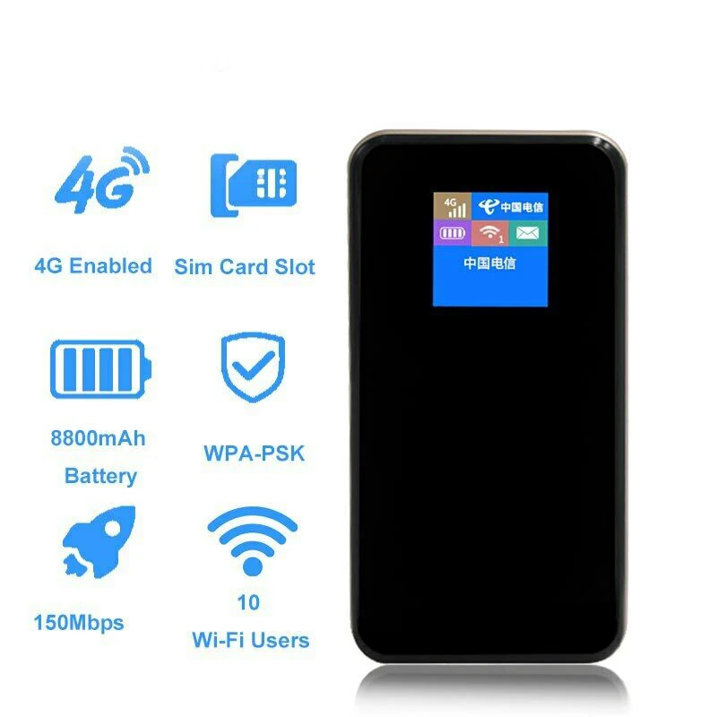 4G Portable Pocket Hotspot 4G Wifi Router Lte Wireless mini Mobile Wifi Car 3G 4G Unlocked With Sim Card Slot