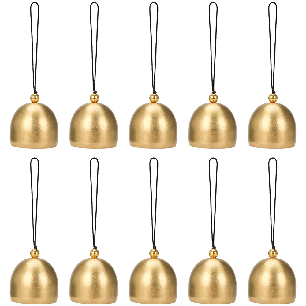 10pcs Metal Christmas Bell Decoration Pure Copper Bell Pendant Brass Door Bell Diy Craft Wind Chimes Making Art Ornament