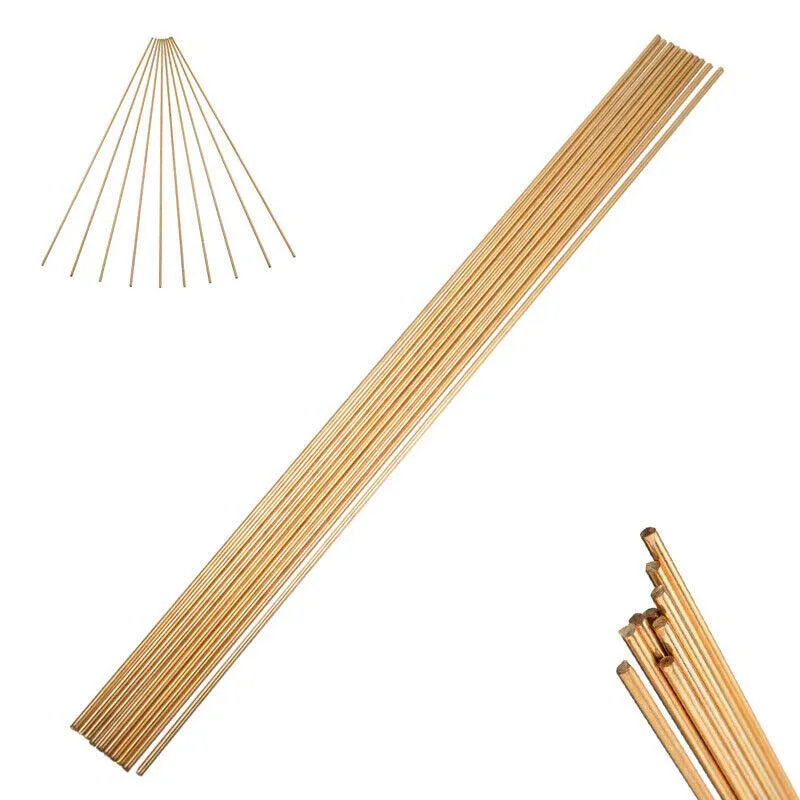 

Durable Industrial New Portable Brass Rods Sticks Wires 10pcs 2mmx250mm Brazing Equipment For Repair Welding Gold