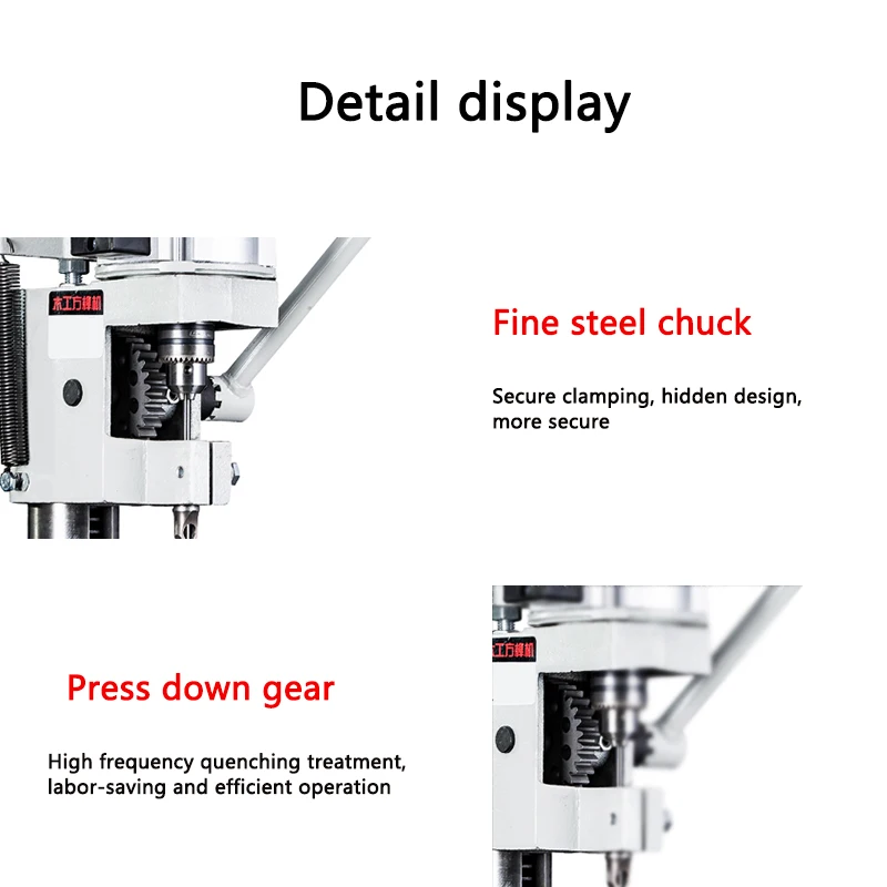 Woodworking Drilling Square Tenon Machine Brushless Induction Motor Tenoning Machine Small Square Hole Drilling Machine 380V