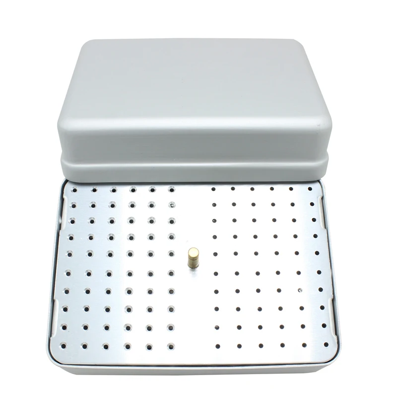 Dental 120 Holes Autoclave Sterilizer Case Diamond Burs Drill Dental Disinfection Endo Files Holder Box Dentist Tools Materials