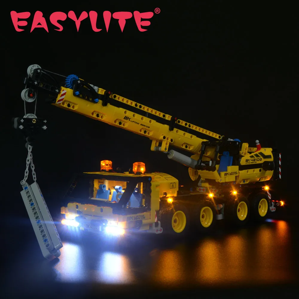 EASYLITE LED Light Set For 42108 Mobile Crane DIY Toys Building Blocks Bricks Only Lighting Kit Not Include Model