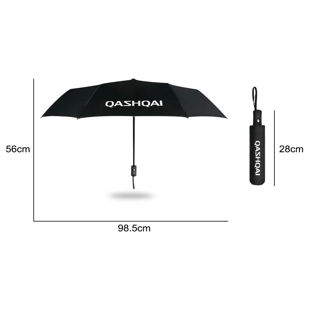 Car Fully Automatic Folding Umbrella For Nissan Qashqai J10 J11 Auto Shape Business Sun Rain Outdoor Beach Umbrella Accessories