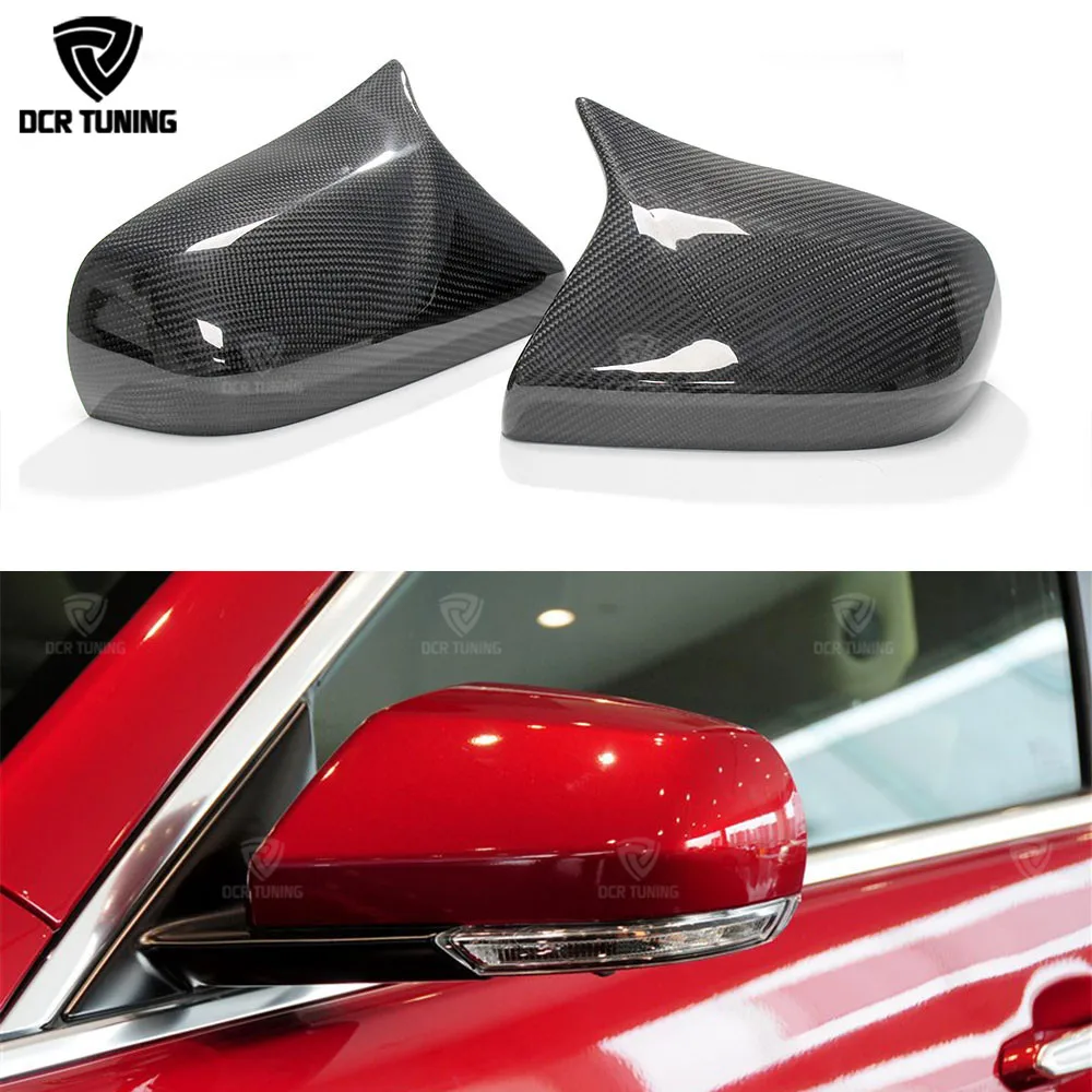 

Carbon Fiber Mirror Covers For Cadillac ATS Carbon Caps M LOOK Style & 1 : 1 Replacement Style & Add On Style 2014 2015 2016 +