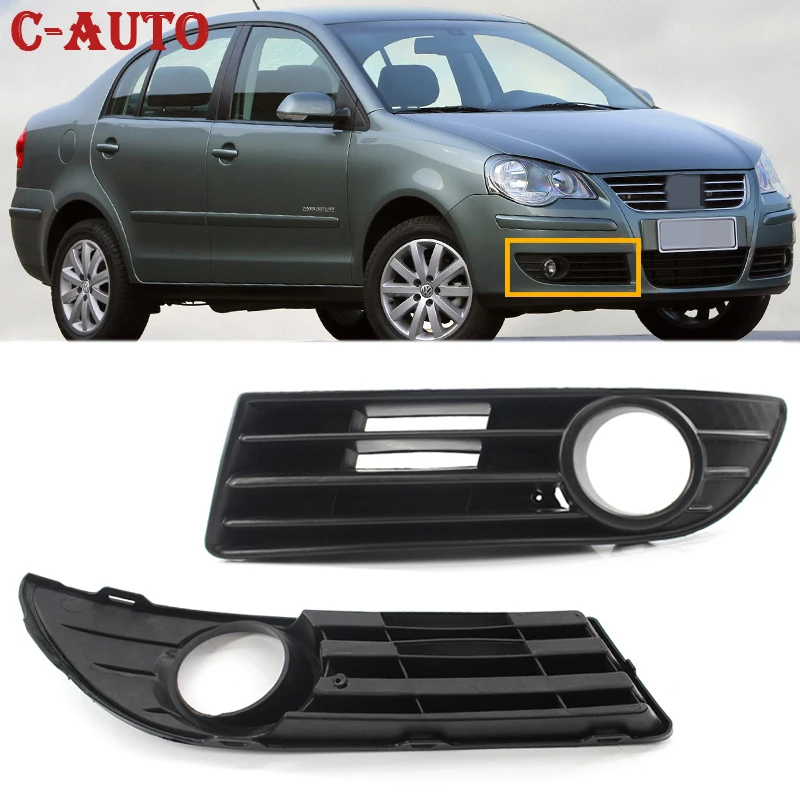 

Car Left Right Front Fog Light FogLamp Light Cover Lower Bumper Grille For VW Polo 2006 2007 2008 2009 6Q0853666G 6Q0853665E