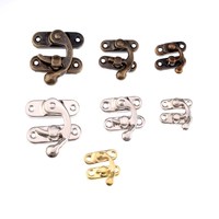 5x Antique Metal Lock Decorative Hasps Hook Gift Wooden Jewelry Box Padlock With Screws For Furniture Hardware