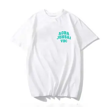 Haikyuu Aoba Johsai VBC 유니폼 티셔츠, 남녀공용 카와이 여름 상의, 만화 가라테 그래픽 티, 남성 하라주쿠 80175