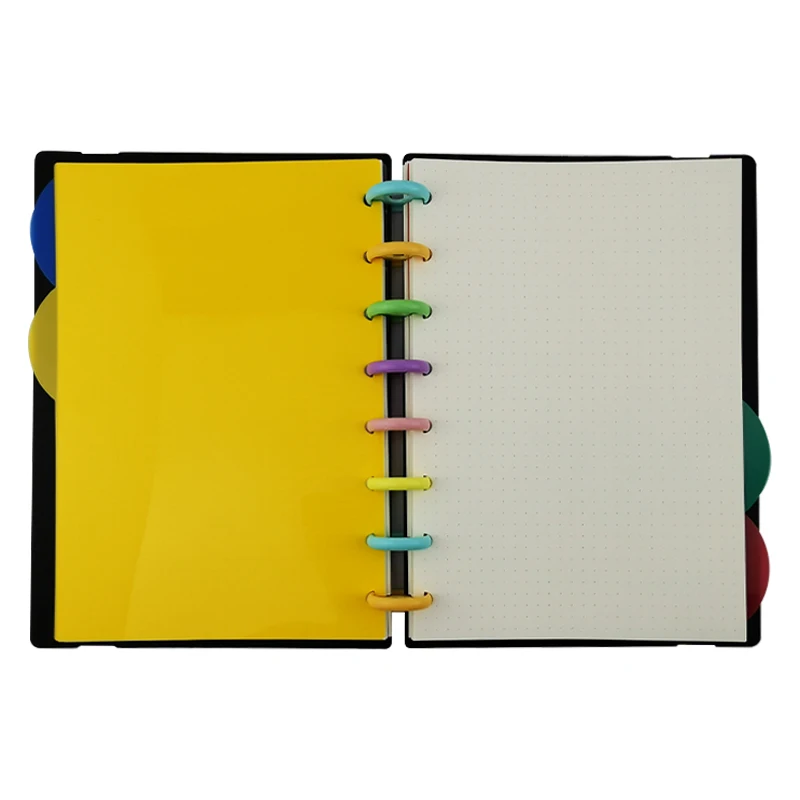 60 Sheets Mushroom Hole Dot Grid Notebook A5 Daily White Paper with Binding Disc Notepad Business Office Daily Work Notepad Gift