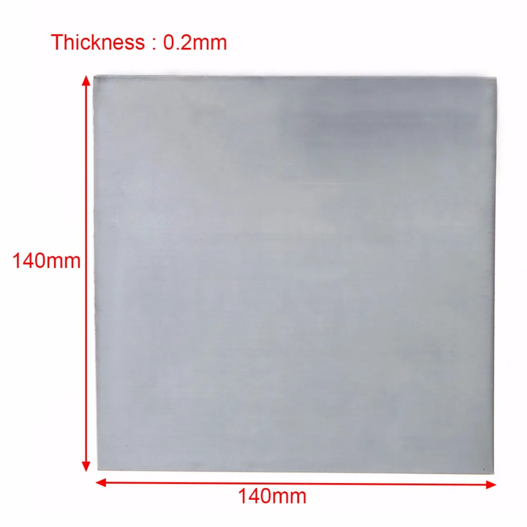 5pcs Zinc Plate High Purity  Pure Zinc Sheet Plate for Science Lab 140x140x0.2mm