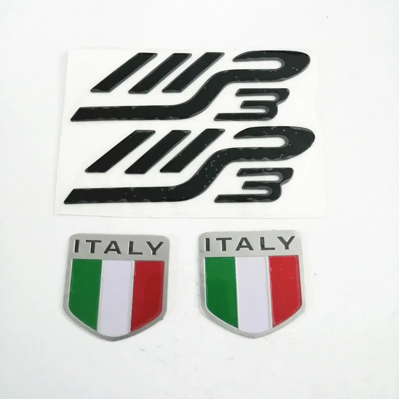 Motorcycle Black Color 3D Italian Badge Italy Flag Car Emblem Design mp3 Sticker Decal Kit for PIAGGIO MP3 Stickers