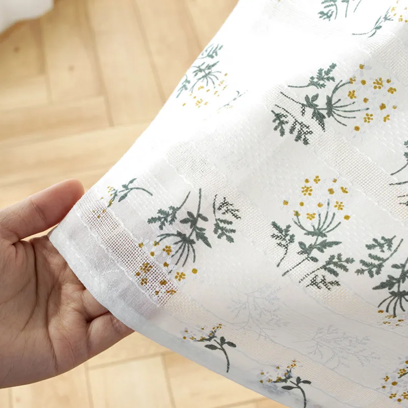 Kleines Gänseblümchen-Tischtuch aus Baumwolle im koreanischen Stil, Teetischdekoration, rechteckige Tischdecke für Küche, Hochzeit, Esszimmer – Detail 11