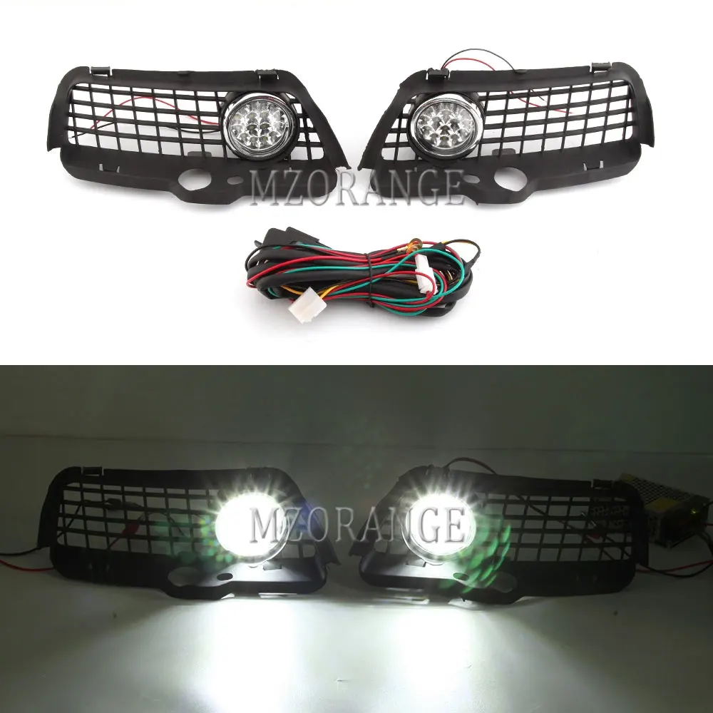 Luz LED antiniebla para coche, lámpara antiniebla para VW Golf 3 Golf MK3 Jetta Cabrio 1992-1998, cubierta de Faro, Cable de alambre para parrilla, accesorios