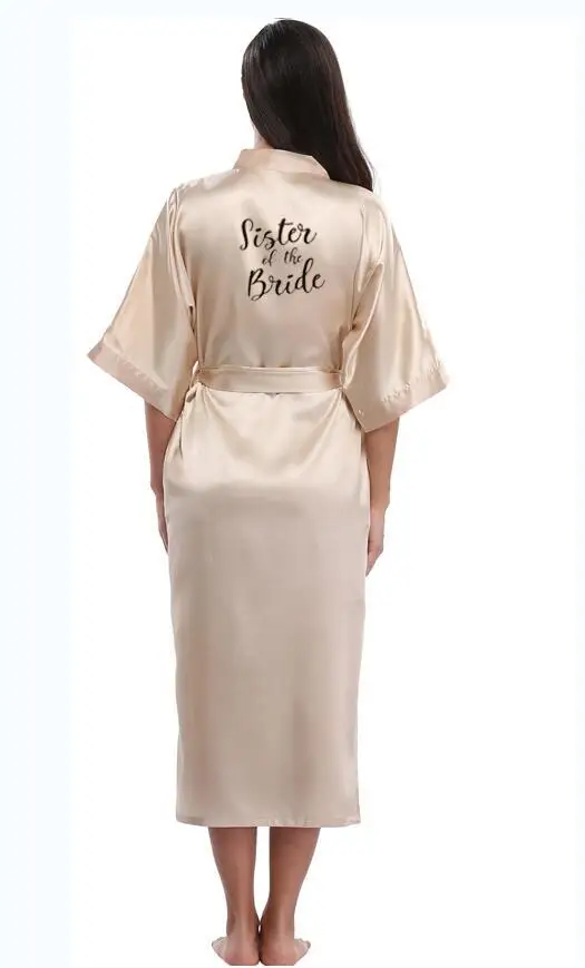 Bridesmaid kimono para as mulheres, cetim seda noite vestido com rendas, vestido de noiva, roupão para a mãe noiva, tamanho grande