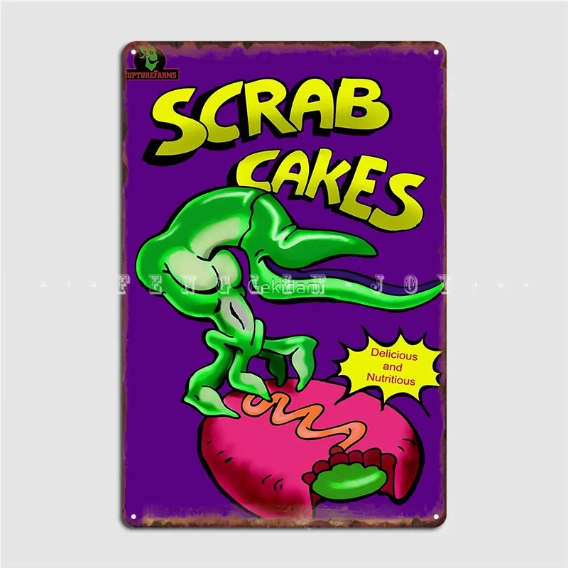 Oddworld Scrab Cakes Poster Metal Plaque Cinema Living Room Bar Cave Personalized Wall Decor Tin Sign Poster