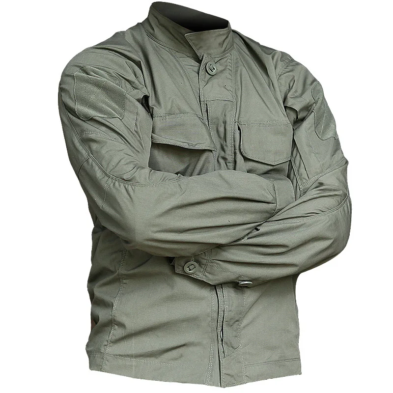 Military Tactical Shirt Men's Outdoor Multi-functional Quick drying Shirt Waterproof Wear-resistant Hiking Camping Hunting Shirt