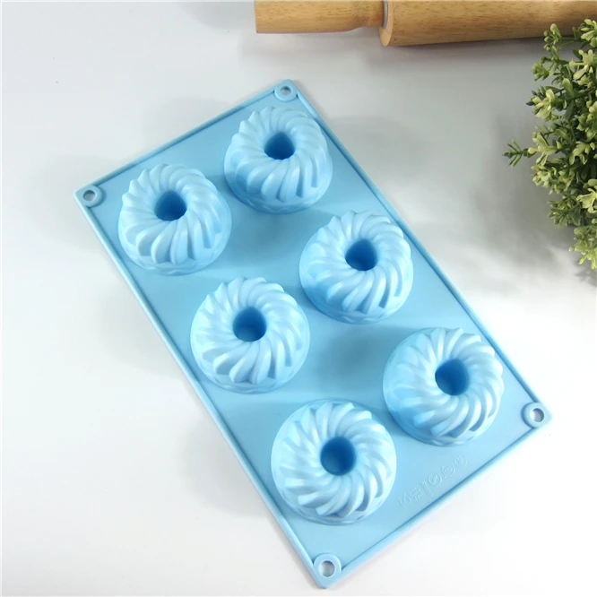 

100 PCS/LOT DIY Cake Mold For Baking Silicone 6 Cavity 3d Cake Decorating Bakeware For Chiffon Mousse Pastry Dessert Moulds