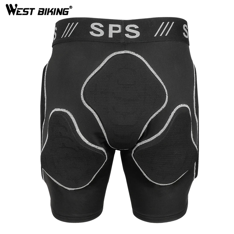 WEST BIKING Skiing Skate Short SBR Shock Absorption Protective Outdoor Sports Gear Pad Snowboard Skateboard Shorts for Women Men