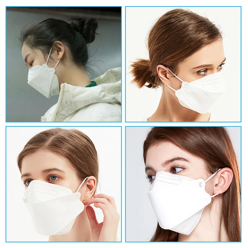 10-200 Pieces ffp2 CE Mask fpp2 Approved kn95 Mascarillas Masks Kn95 Certified Black Mouth Caps Mask for Men Women FFP2MASK