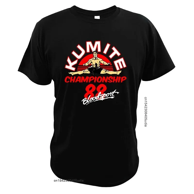 Bloodsport Movie Poster Jean Claude Van Damme T Shirt Kumite Championship Shirt Cotton Breathable Eu Size Tee Tops