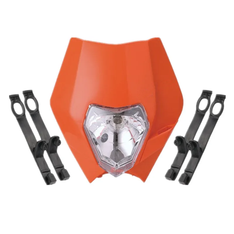 

Dirt Bike Motocross Headlight Enduro MX Racing Headlamp Front Light Mask for EXC XCW XC SX SXF XCF 250 350 450 Orange