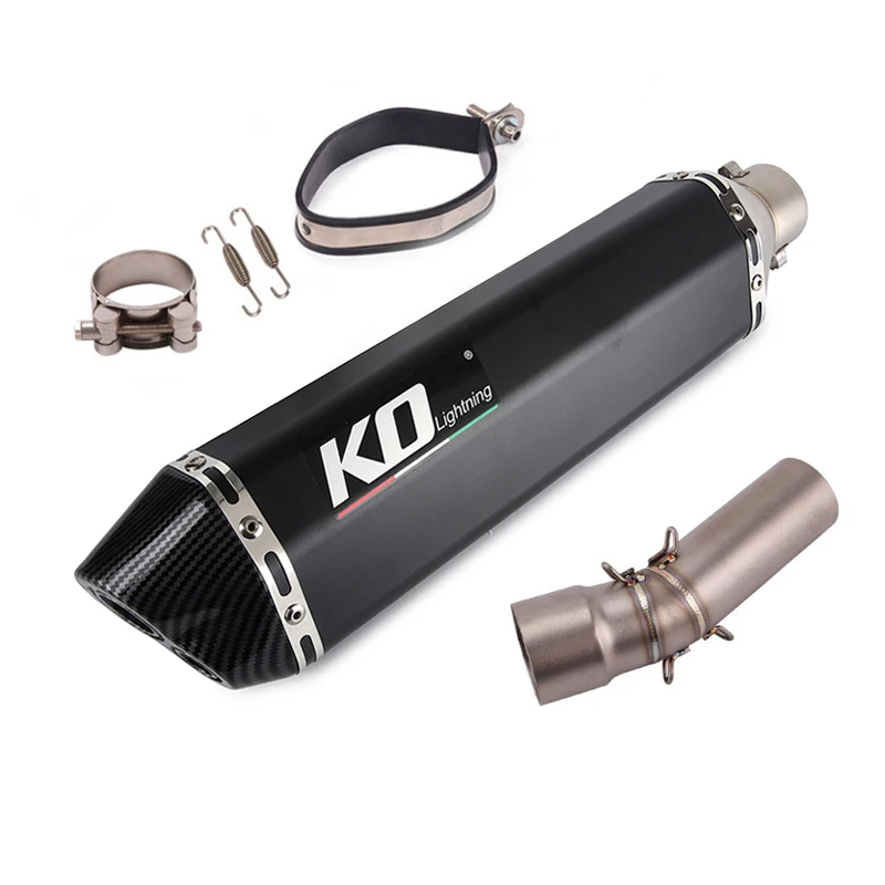 Aluminum Slip-on Exhaust Set for BMW F650GS F700GS F800GS F800GT Motorcycle Mid Tube 51mm Dual-outlet Mufflers No DB Killer Left