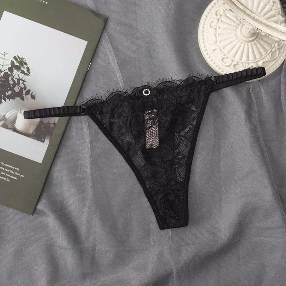 

Transparent Seamless Sexy Underpant Low Waist Hollow Girls Flower G-strings Panties Female Briefs Lace Thong