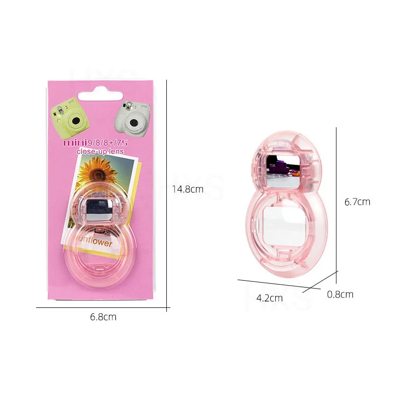 Close-up Lens with Selfie Mirror for FujiFilm Instax Mini 9, Instax Mini 8, Instax Mini 7s Instant Film Photo Camera