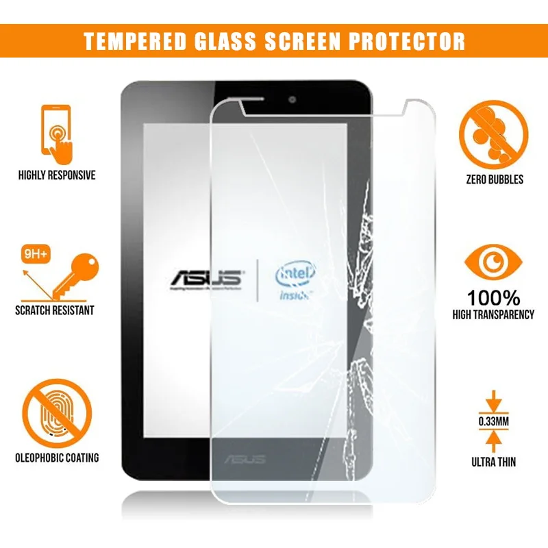 

For ASUS Fonepad 7 ME371MG Tablet Tempered Glass Screen Protector Scratch Proof Anti-fingerprint HD Clear Film Guard Cover