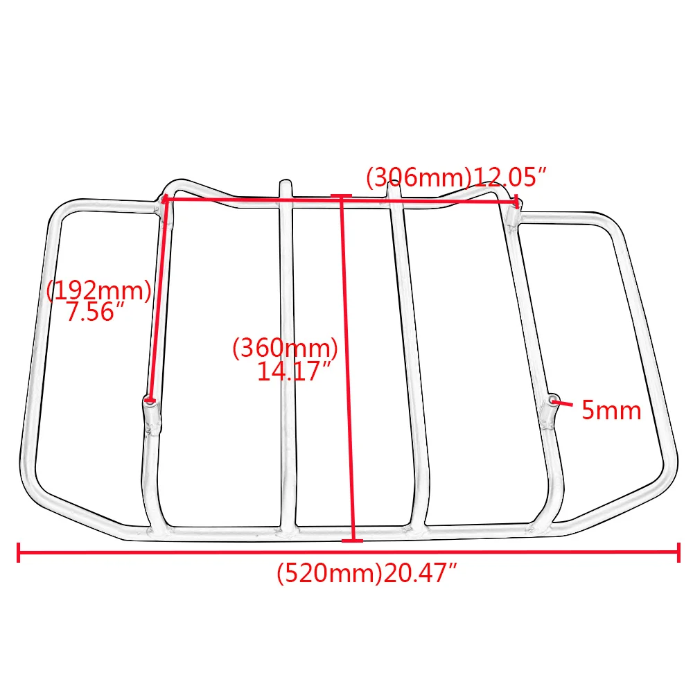 Motorcycle Chrome Tour Pack Luggage Rack For Harley Touring Road King Chopped Razor Pak Carrier Lids 1984-2019